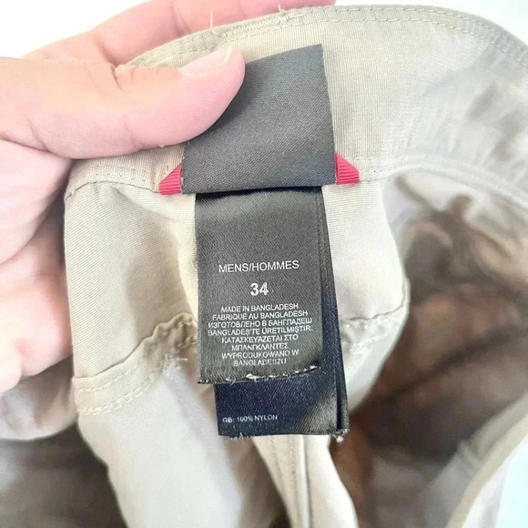 The North Face Horizon II Tan 10.5" Utility Nylon Hiking Shorts Axez Size 34 - Picture 13 of 15